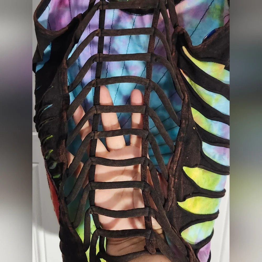 Grateful Dead Upcycled tye dye brown tank top women's size Small - Picture 5 of 6